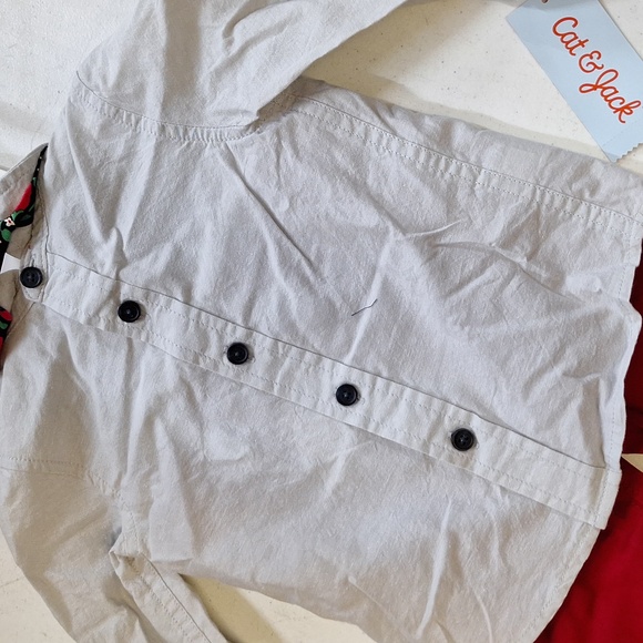 NEW! 3pc Toddler Boys' Long Sleeve Woven Shirt, Tie, and Pants Set - 12M - Picture 4 of 7